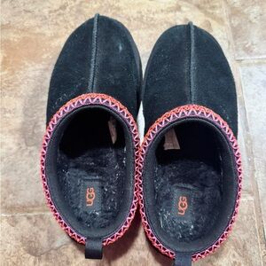 UGG Black Slippers with Pink Accents